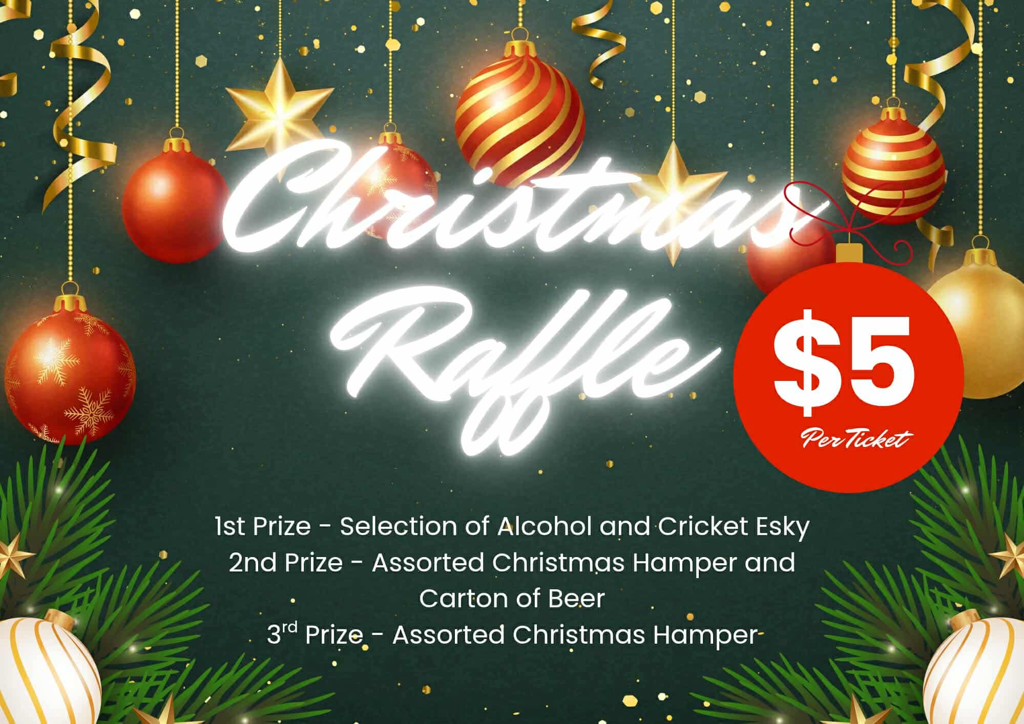 CHRISTMAS RAFFLE TICKET | CENTRAL WHYALLA FOOTBALL & SPORTING CLUB